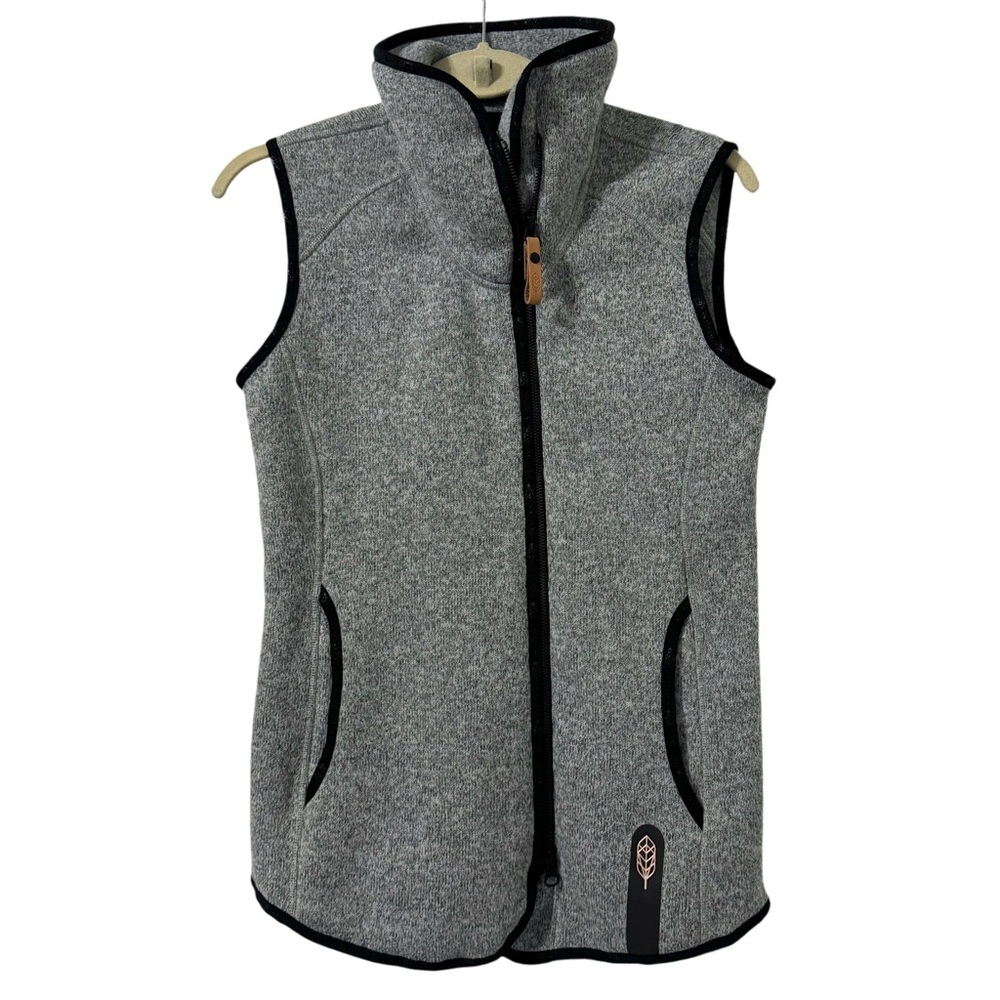 Indygena Paleto Womens Sleeveless Vest Size XS Gray Polartec Pockets‎ Gorpcore